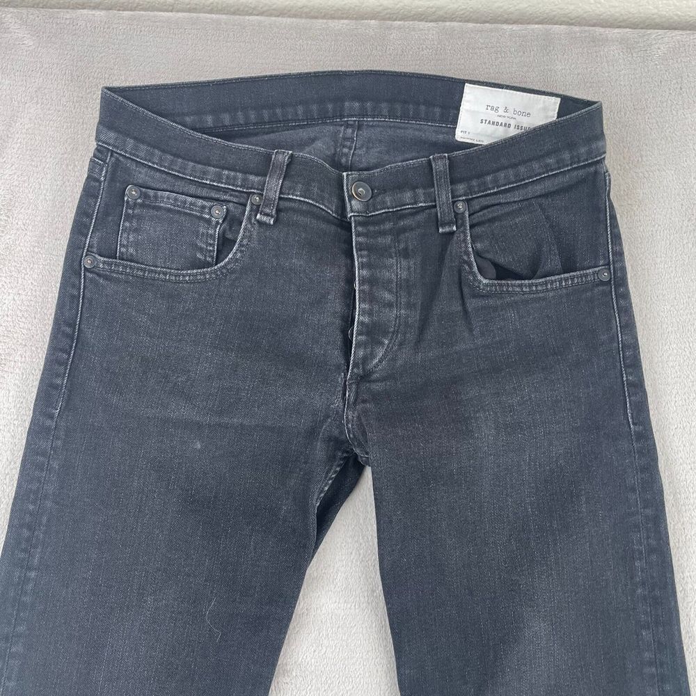 Rag &‎ Bone Fit 1 Extra Slim Jeans Men 33 (Meas. 32x33) Charcoal Black USA $225
